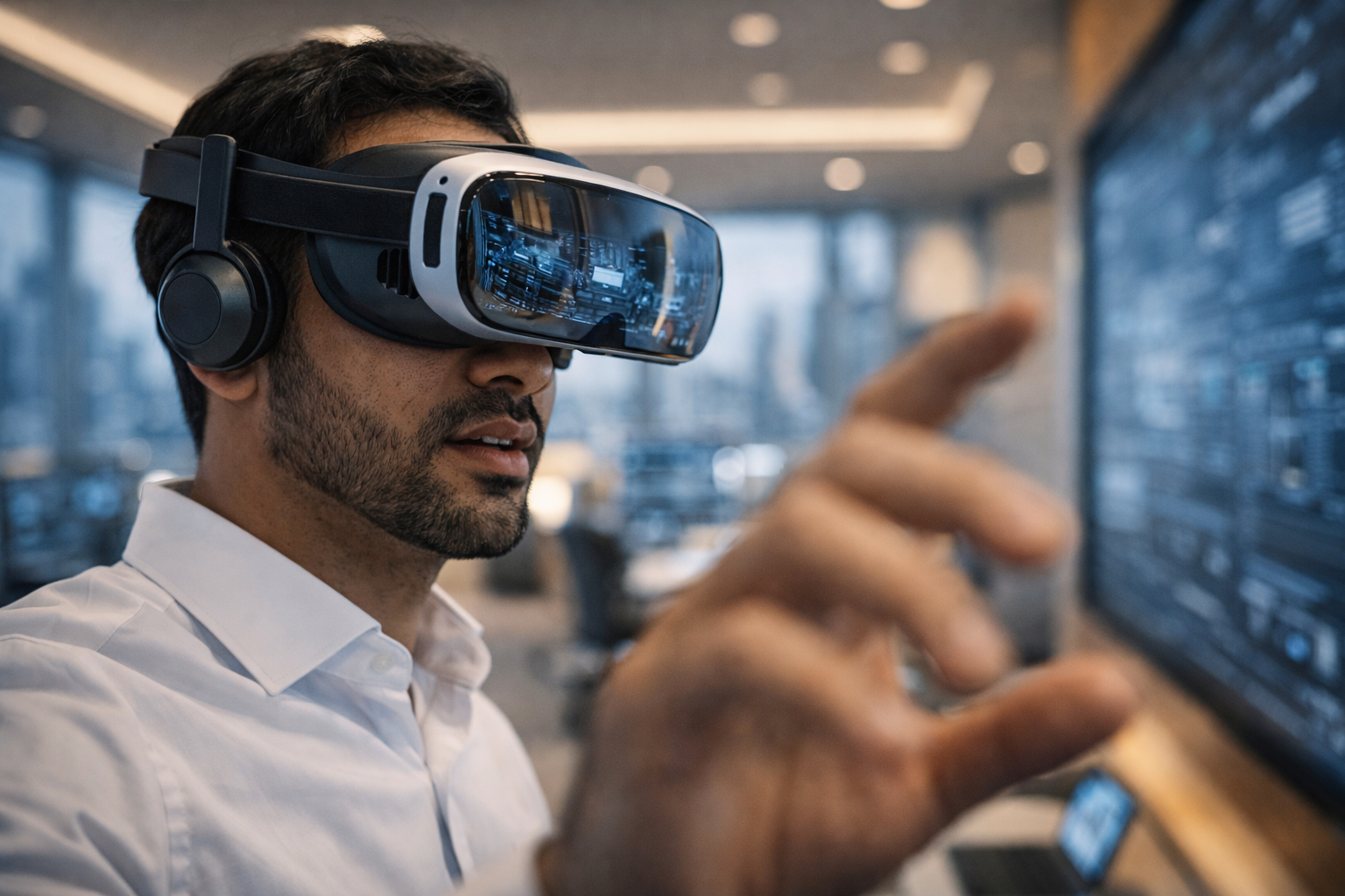 User experiencing immersive digital content